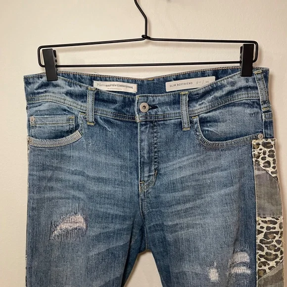 PIlcro Anthropologie Jeans Women's Size 26 Medium Wash Blue Slim Boyfriend Boho - Picture 2 of 6